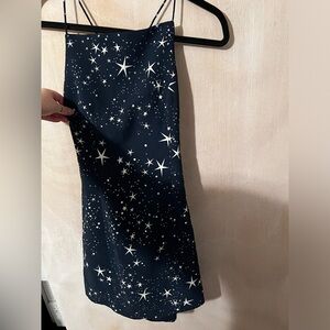 Lulus Navy Star Print Mini Dress Size XL